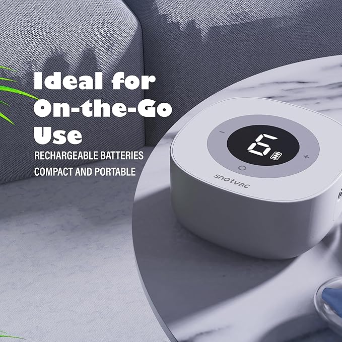 Electric Nasal Aspirator for Baby - Advanced Hospital Grade 10X Suction - Rechargeable Nose Sucker Snot Booger Cleaner for Newborn Infant Toddler Kids & Adults