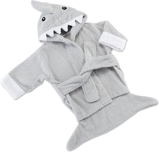 Baby Aspen Baby Shark Hooded Towel/Newborn Spa Bath Robe, Baby Beach Towel | Baby Bath Towel