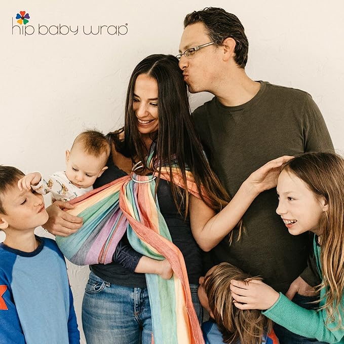Hip Baby Wrap - Baby Wraps Carrier for Infants and Toddlers - Soft, Durable Cotton Toddler Sling Carrier for Babies 8-35 lbs - Comfortable, Versatile for Nursing, Baby Shower Gifts - Sunset