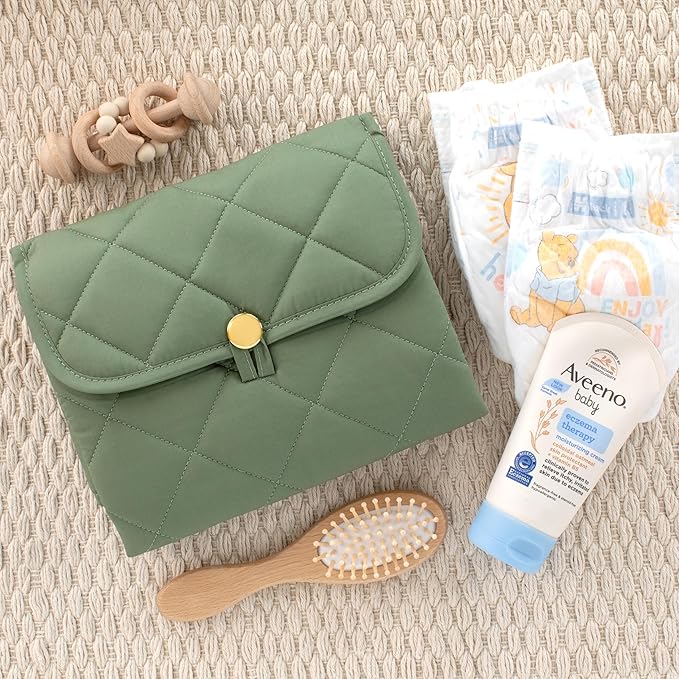 Portable Diaper Changing Pad - Soft and Easy to Clean Diaper Changing Mat for Babies - The Perfect Lightweight and Foldable Pad for Traveling