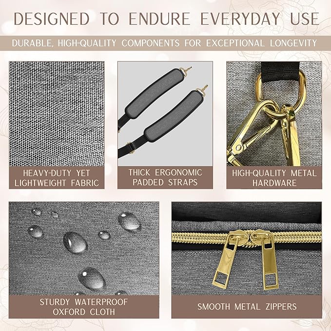 Mellories 4 in 1 Convertible Baby Diaper Bag – Converts from Tote to Backpack, Stroller & Crossbody Diaper Bag – Gray Baby Travel Bag – Gift for Moms