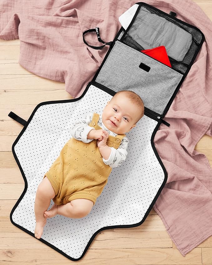 Skip Hop Portable Baby Changing Pad, Pronto, Grey Melange