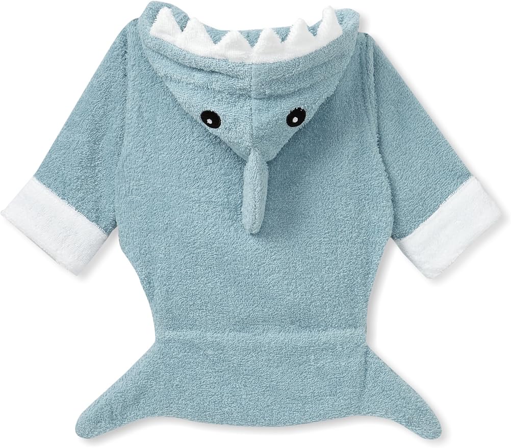 Baby Aspen Baby Shark Hooded Towel/Newborn Spa Bath Robe, Baby Beach Towel | Baby Bath Towel