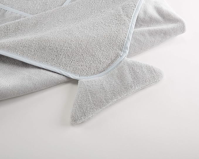 Baby Aspen Baby Shark Hooded Towel/Newborn Spa Bath Robe, Baby Beach Towel | Baby Bath Towel