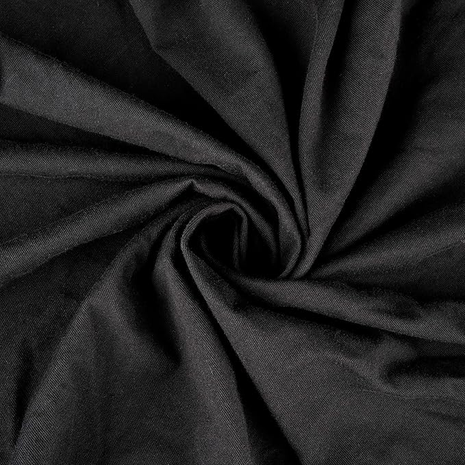 SheetWorld Fitted Pack N Play Playard Sheet Compatible with Dream On Me Zoom Playard 25 x 37 inches, 100% Cotton Jersey, Hypoallergenic, Butter Soft, Solid Black, Made in USA