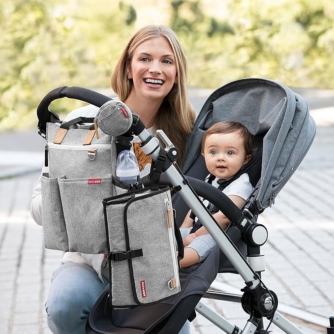 Skip Hop Portable Baby Changing Pad, Pronto, Grey Melange